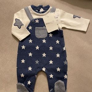 Mayoral Baby Boy Newborn one-piece long sleeve footie romper
